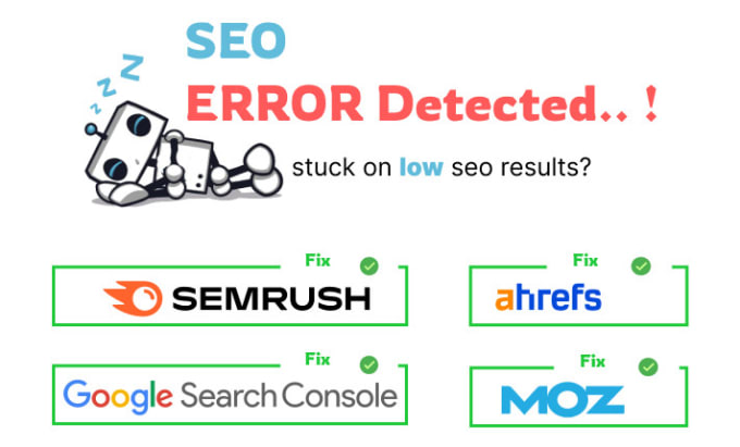 Gig Preview - Fix technical SEO errors from ahrefs, semrush, moz, or google search console