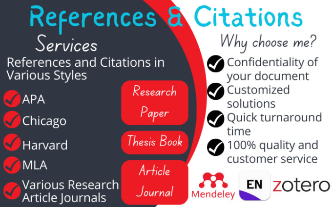 Gig Preview - Do references and citations in mla, apa, chicago, iee, or harvard style