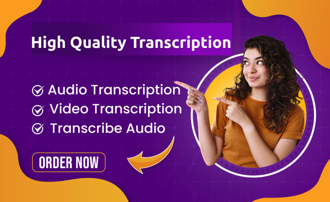 Gig Preview - Do audio, video and podcast transcription service in 24 hrs