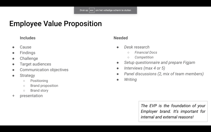 Gig Preview - Create your irresistible employee value proposition