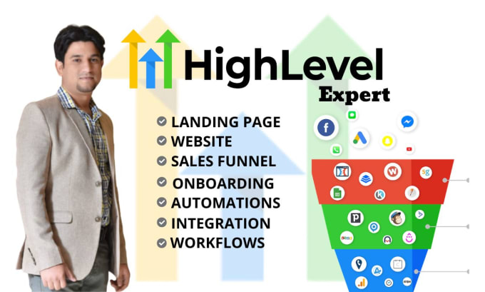 Gig Preview - Be your ghl website, gohighlevel sales funnel, landing page, onboarding expert