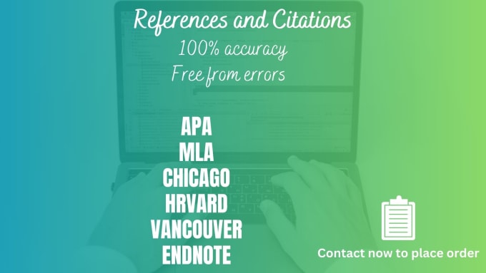 Gig Preview - Add references, citations, endnotes in apa, mla or chicago