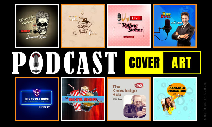 Gig Preview - Design a professional podcast cover art