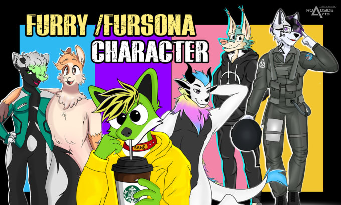 Gig Preview - Design your custom oc model furry fursona style character design art