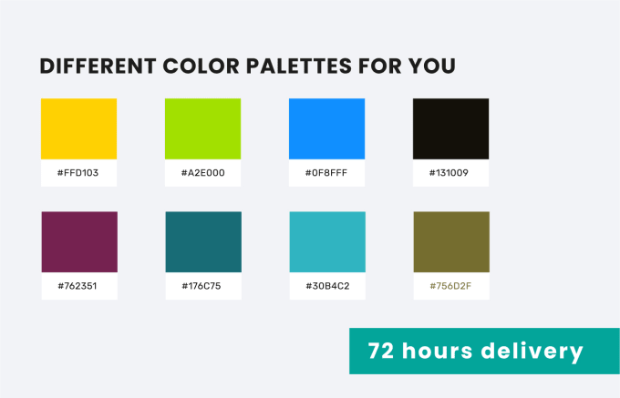 Gig Preview - Create a personalized color palettes for you