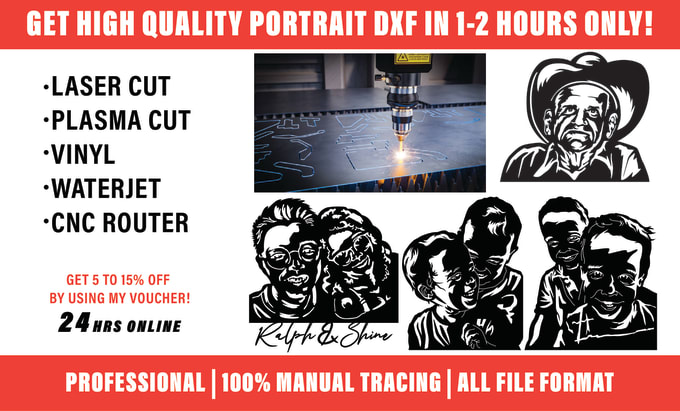 Gig Preview - Turn your photos to dxf for laser or plasma cutting