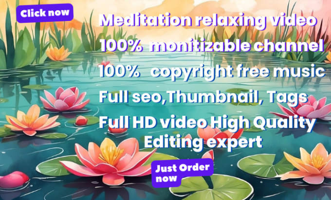 Gig Preview - Create youtube channel 30 meditation music videos  and meditation video