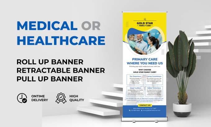 Gig Preview - Do medical roll up banners, retractable banners print ready