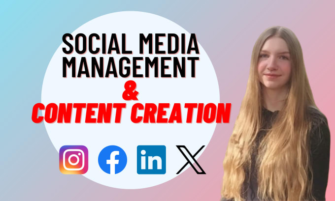 Gig Preview - Be your social media manager and content creator