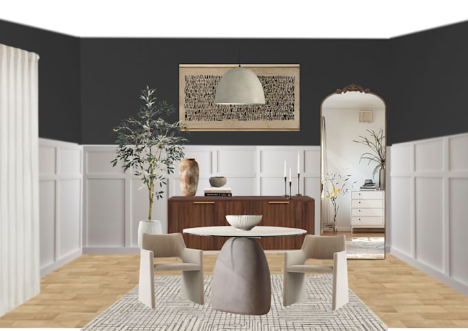 Gig Preview - Interior decorate your dining room and provide shopping links