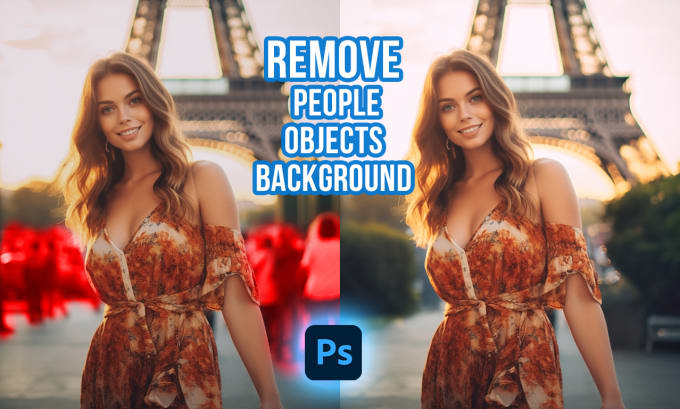 Gig Preview - Remove objects, people, edit photo background in photoshop