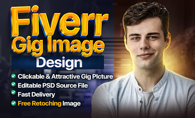 Gig Preview - Design fiverr gig image, unique fiverr gig thumbnail, gig cover, gig picture