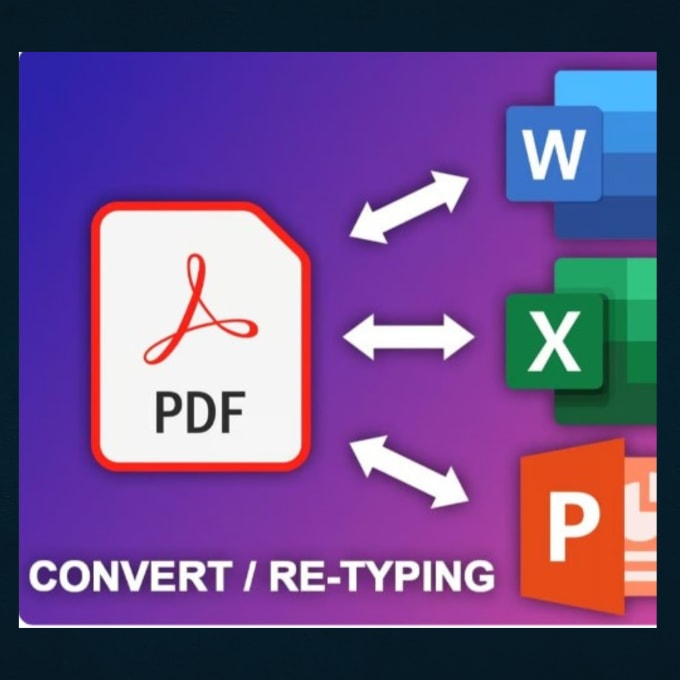 Gig Preview - Convert pdf to word, pdf to excel or CSV manual typing