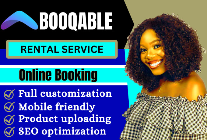 Gig Preview - Do booqable rental website, rental and booking website, booqable product upload