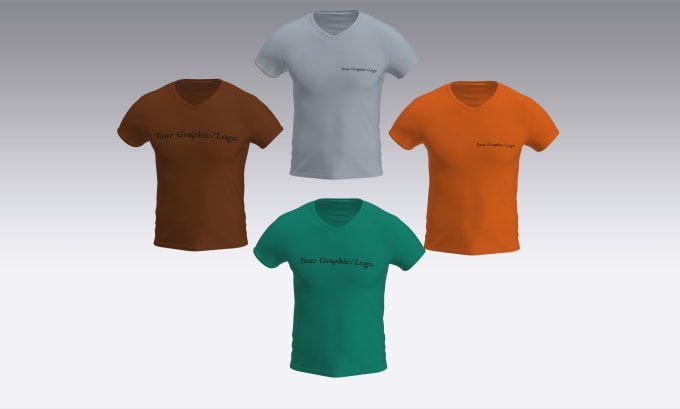 Gig Preview - Do 3d mockup for your t shirt in clo 3d