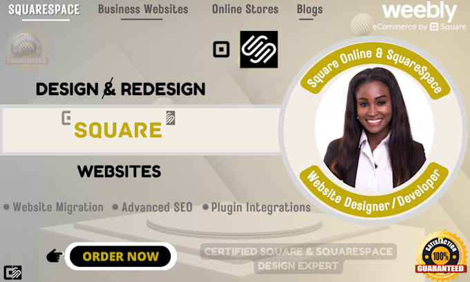 Gig Preview - Build professional square and squarespace website, online stores for businesses