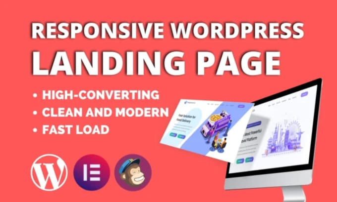 Gig Preview - Create a responsive wordpress landing page by elementor