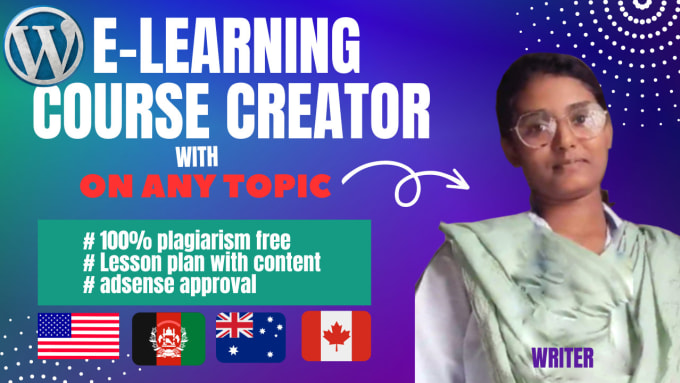 Gig Preview - Create e learning course ebook e content and e website