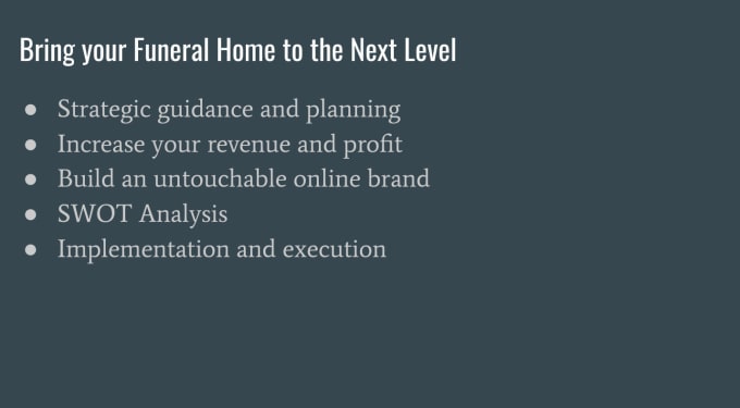 Bestseller - create a 7 figure funeral home growth plan