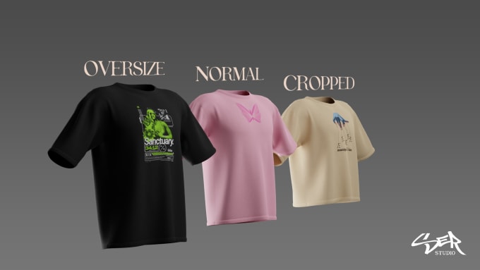 Gig Preview - Do 3d clothing mockup animation of your t shirt and hoodie