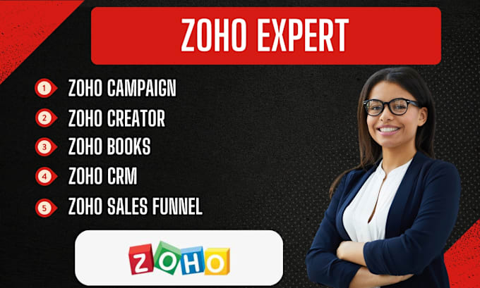 Bestseller - setup zoho CRM campaigns zoho books zoho forms sales funnel automation zoho desk