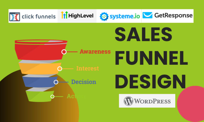 Gig Preview - Design responsive clickfunnels sales funnel systeme io sales funnel landing page