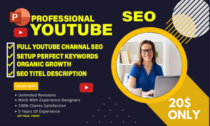 Gig Preview - Be your youtube channel manager and video SEO expert for top video ranking