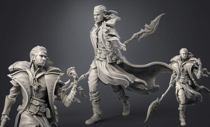 Gig Preview - Design highly detailed 3d character sculpture, sculpt 3d miniature  for 3d print