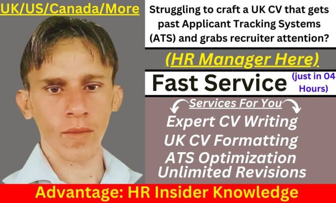 Gig Preview - Write CV resume maker, CV resume writing UK by CV expert ats