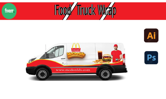 Gig Preview - Design professional food truck wrap, food truck vehicle wrap