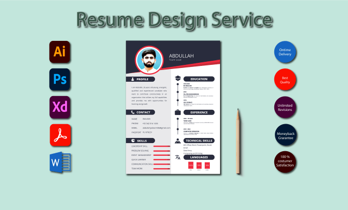 Gig Preview - Do resume design or CV design make CV professional resume design