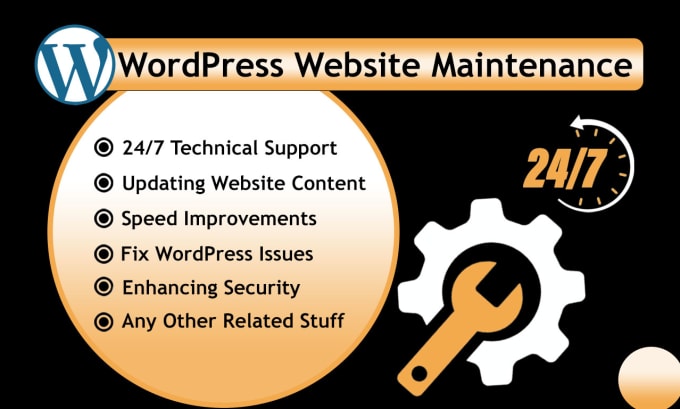 Gig Preview - Do wordpress website maintenance and assistance