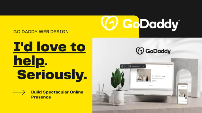 Gig Preview - Do professional website on godaddy website builder