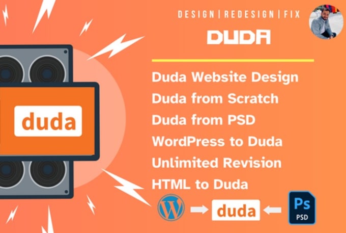 Gig Preview - Design stunning duda landing page using duda website builder