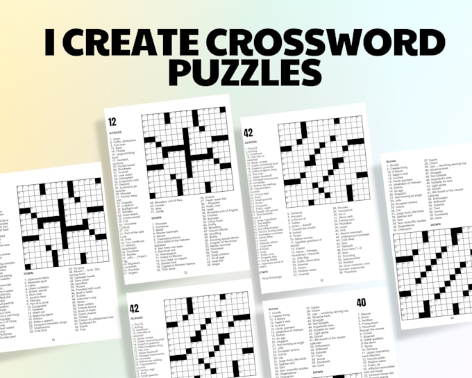 Gig Preview - Create original nyt standard crossword puzzles