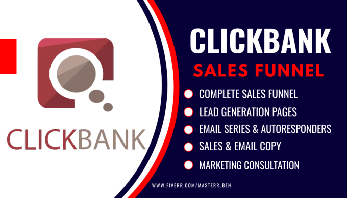 Gig Preview - Do clickbank affiliate marketing sales funnel getresponse builderall systeme io