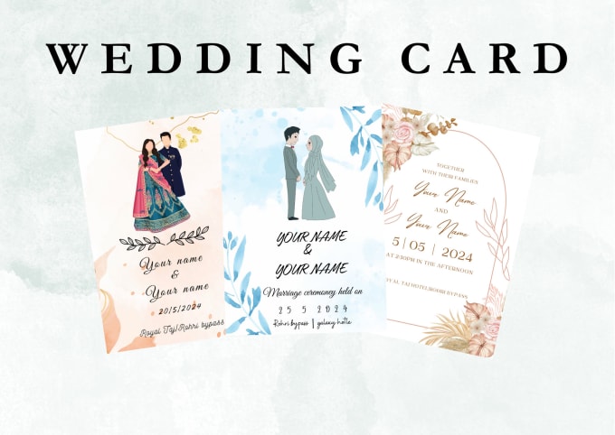 Gig Preview - Design an invitation card for your wedding