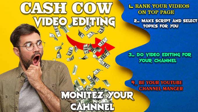 Gig Preview - Edit cash cow or faceless youtube videos