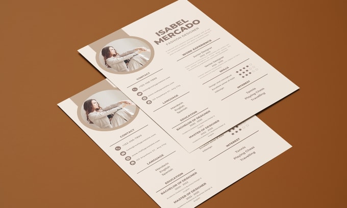 Gig Preview - Design minimalist and modern resume and CV design