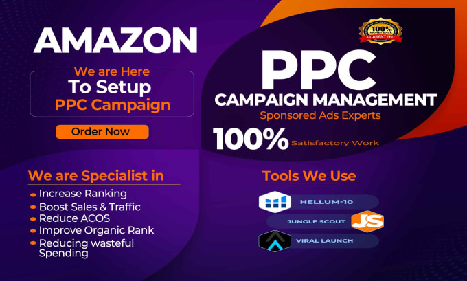 Gig Preview - Setup and manage amazon PPC campaign, amazon fba ppc advertising