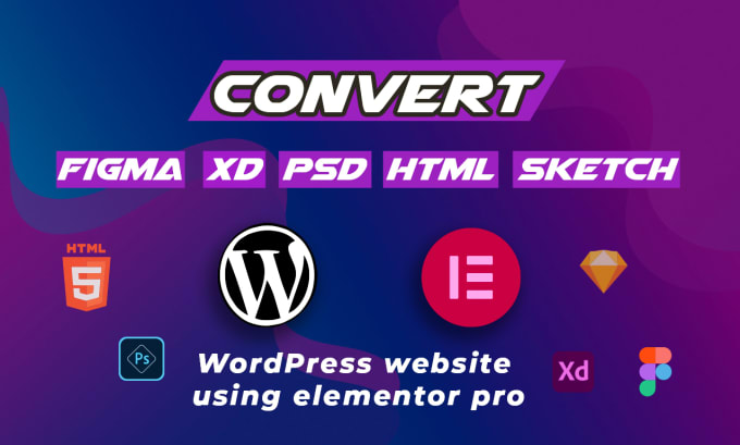 Gig Preview - Convert figma to wordpress elementor or PSD, xd to elementor