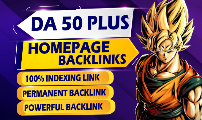 Gig Preview - Create high da dofollow contextual homepage SEO backlinks powerful link building