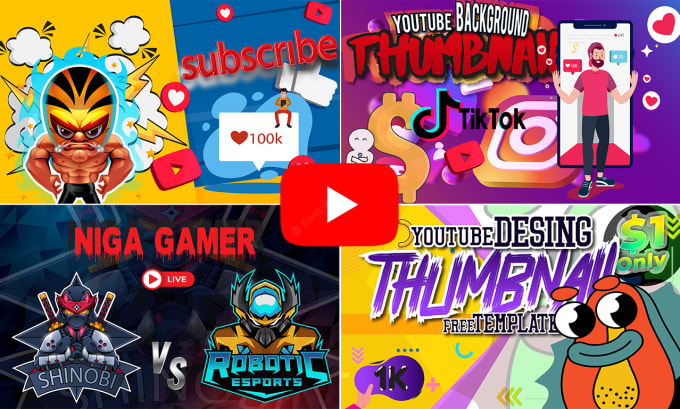 Gig Preview - Design cartoon thumbnails and gaming themed thumbnail for your youtube video