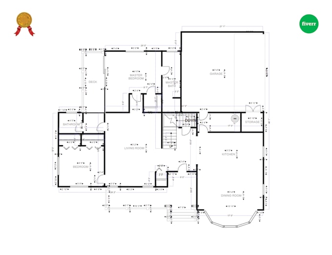 Gig Preview - Redraw floor plan on cad for real estate agent in 24hrs