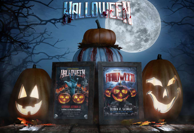 Gig Preview - Design trick or treat, costume party,instagram halloween flyer poster banner