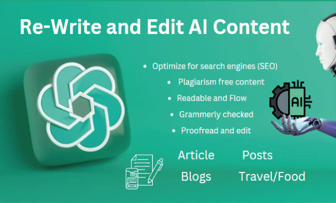 Gig Preview - Do ai content editing