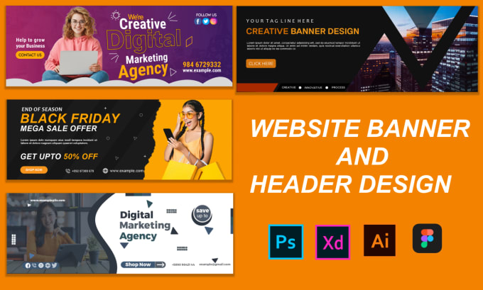 Gig Preview - Create stunning website headers and banners for optimal user experience