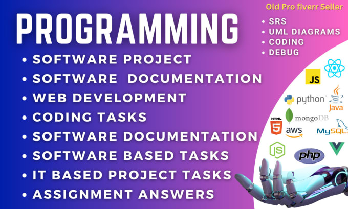 Gig Preview - Do software project, code, srs, report, uml diagrams and software documentation