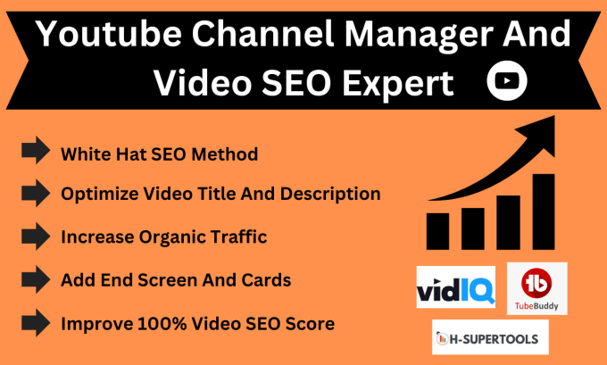 Gig Preview - Be your certified youtube channel manager and video SEO expert