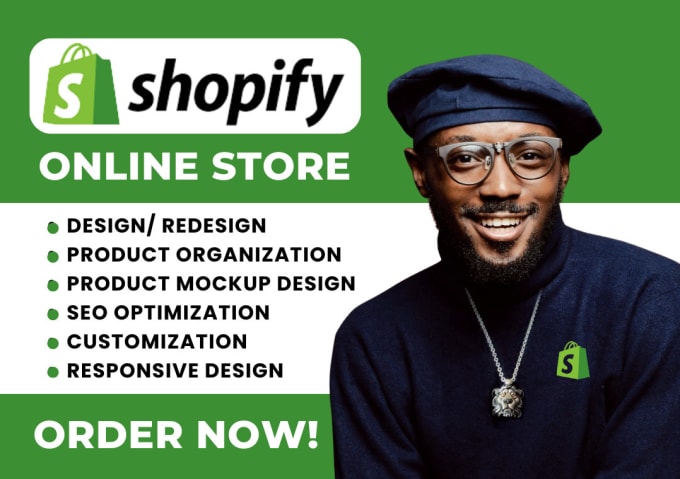 Gig Preview - Redesign shopify website redesign shopify store redesign shopify store design